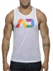 ADDICTED Rainbow Tank Top - weiss 