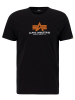 Alpha Industries Basic T Rubber - schwarz-orange 