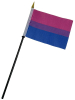 Bisexuell Pride Flagge 10x15cm 