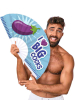 Fächer I LOVE BIG COCKS 63 cm 