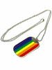 Gay Pride Regenbogen DOG TAG an Kette 