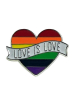 Gay Pride Regenbogen Anstecker Pin LOVE IS LOVE 