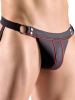 Jockstring Neopren-Optik schwarz-rot 