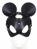 Ledermaske Maus Unisex schwarz 