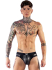 Mister B Neopren Jock Brief schwarz 