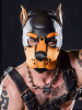 Mister S Neopren K9 Puppy-Maske - schwarz/orange 