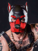 Mister S Neopren K9 Puppy-Maske - schwarz/rot 