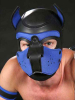 Mister S Neopren Puppy-Maske - schwarz/royal 