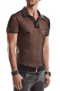 Polohemd ROBERTO Mesh Kurzarm schwarz 