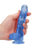 REALROCK Dildo Crystal Clear 6" blau 