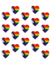Regenbogen Progress 20 Aufkleber Herzform 