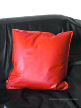 Leder-Kissenhülle 50x50 ROT - Specially made to order 