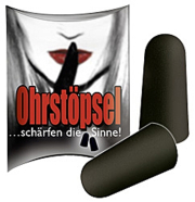 Ohrstöpsel, schwarz 