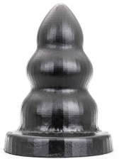 All Black TRIPLE ANAL PLUG XL 20x10cm 