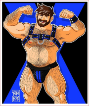 BOBO BEAR T-Shirt - Adam likes harness blue X