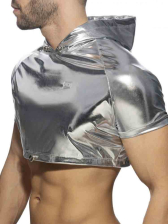 ADDICTED Croptop - silber 