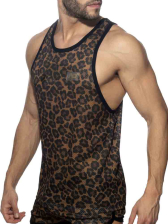 ADDICTED Leopard Mesh Tank Top 