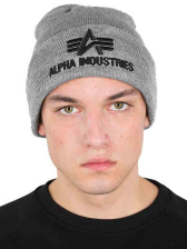 Alpha Industries 3D Beanie grey heather 