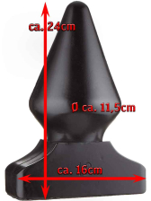 All Black Power-Plug GAY DEVIL 24x11,5cm 