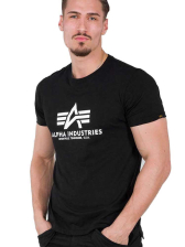 Alpha Industries Basic T-Shirt - schwarz-weiß 