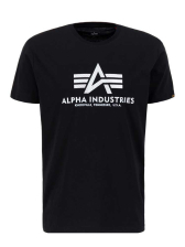 Alpha Industries Basic T-Shirt Carbon schwarz-silber 