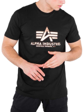 Alpha Industries Basic T-Shirt - black gold 