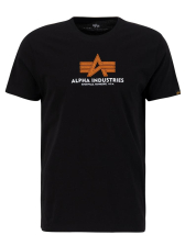 Alpha Industries Basic T Rubber - schwarz-orange 
