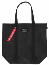 Alpha Label Shopping Bag - schwarz 