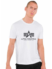 Alpha Industries Basic T-Shirt - weiss-schwarz 