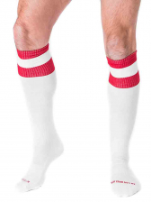 BARCODE Fußballsocken weiss/rot 