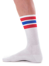 BARCODE Socken ME-TIME SOCKS weiss-rot-blau 