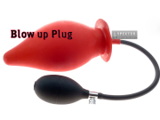 Blow-Up Butt Plug Größe L - rot 