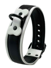 BRUTUS Puppy Hunde-Halsband schwarz-weiss 