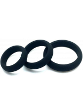 Titus Silikon Cockring 3er Set - schwarz 