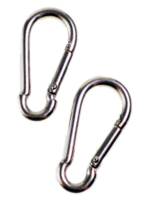 Edelstahl Karabinerhaken 5x50mm - 1Paar 