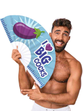 Fächer I LOVE BIG COCKS 63 cm 