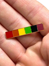 Gay Pride Regenbogen Anstecker Pin lang 
