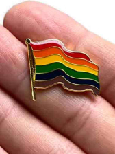 Gay Pride Regenbogen Flaggen-Anstecker Pin 