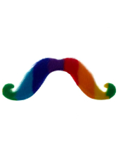 Gay Pride Regenbogen Mustache 