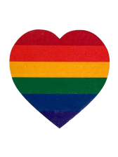 GAy Pride Regenbogen Herz-Tattoo 