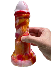GRAFFITI Dildo NOX 18x6cm weiss-orange 