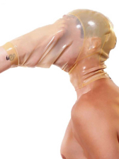 Gummi-Maske Fußfetisch - transparent 