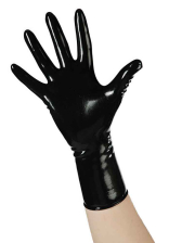 Gummi-Handschuhe - kurz - schwarz 