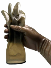 Gummi-Handschuhe - kurz - smoke-fumee 