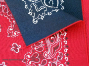 Hanky Zwei in Einem ROT-BLAU 