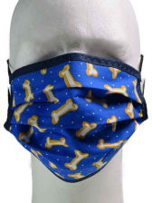 COMMUNITY-MASKE Hanky Bone blau 