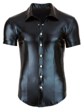 Herren-Hemd Wetlook - schwarz 