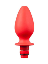 Hydro Blast Analdusche Silikon Butt Plug 10cm rot 