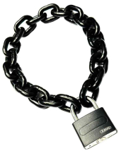 Stahlkette 8mm schwarz mit ABUS-Schloss 