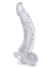 Dildo KING COCK 7.5 inch - 21.6x4cm - klar 
